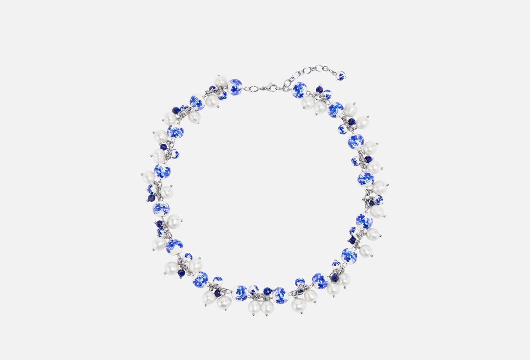 Изображение товара Колье Alerie-Accessories Marussia из керамических бусин с ручной росписью гжель для женщин