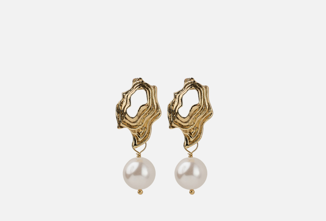 Изображение товара Серьги 19.stone с жемчугом Майорка и покрытием позолота для женщин