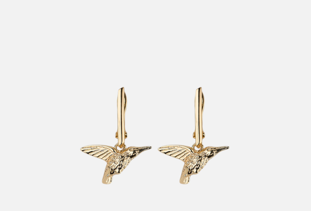 Изображение товара Серьги с подвижной птичкой и англиским замком 19.stone