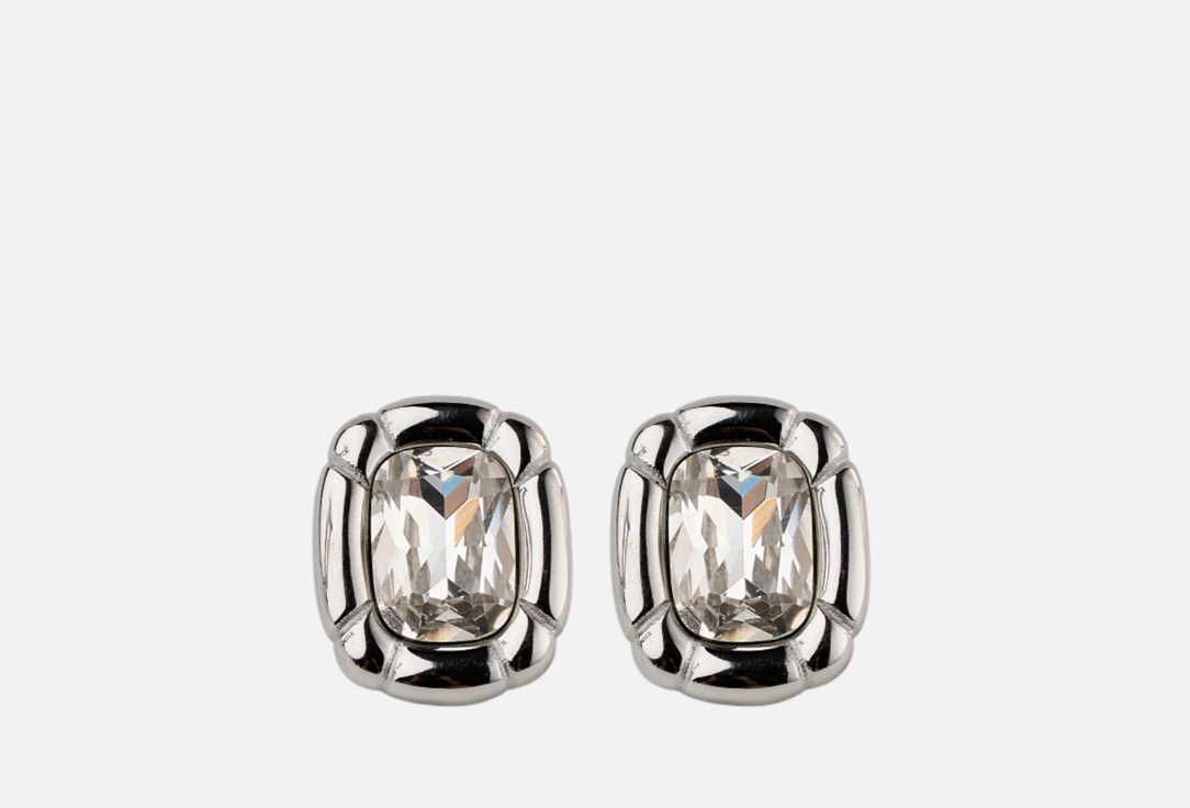 Изображение товара Стильные серьги из медицинской стали с крупным кристаллом 19.stone