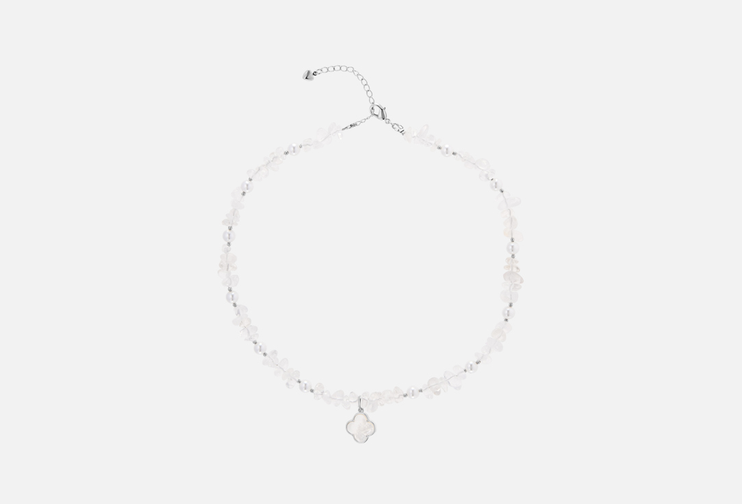 Изображение товара Колье 19.stone с клевером из хрусталя, жемчуга и перламутра для женщин