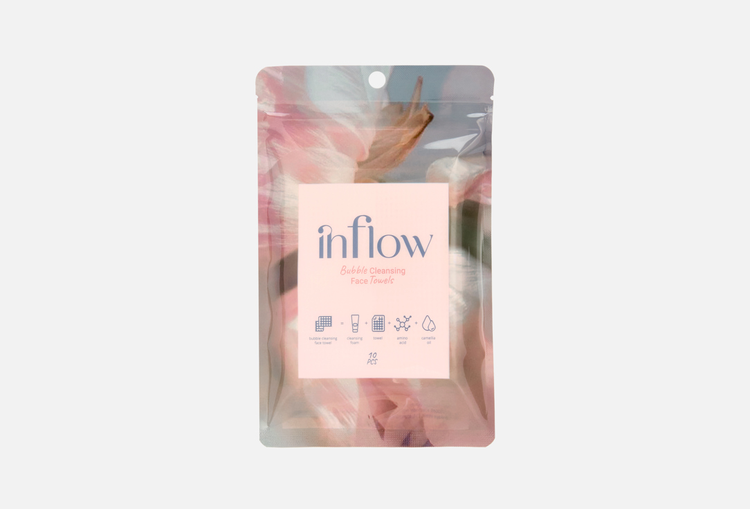 Изображение товара Мягкие салфетки для лица INFLOW bubble cleansing с аминокислотами и маслом камелии