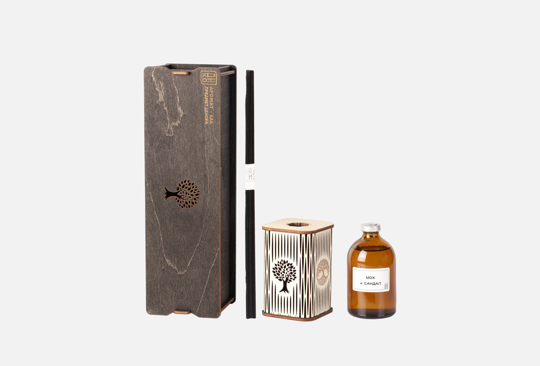 Изображение товара Ароматический диффузор ДИко Мох и Сандал 100 мл в подарочной упаковке