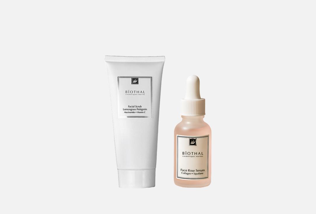 Изображение товара Набор для ухода за кожей лица Biothal Facial Scrub & Faсe Rose Serum