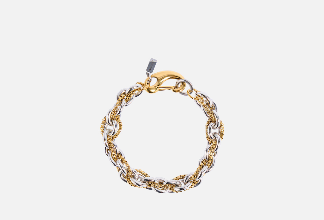 Изображение товара Биколорный браслет из нержавеющей стали для женщин с позолотой 19 см Ресурс