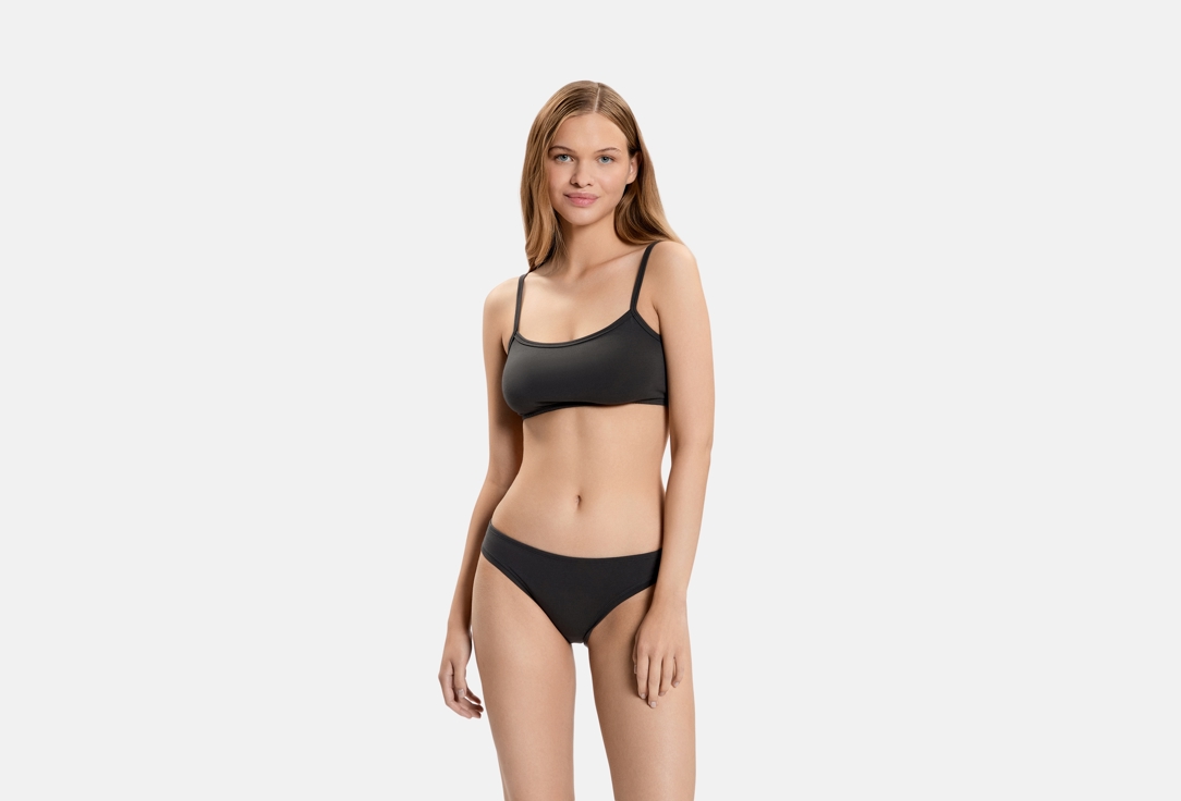 Изображение товара Трусы-слипы Giola графит женские низкая посадка комфортное белье