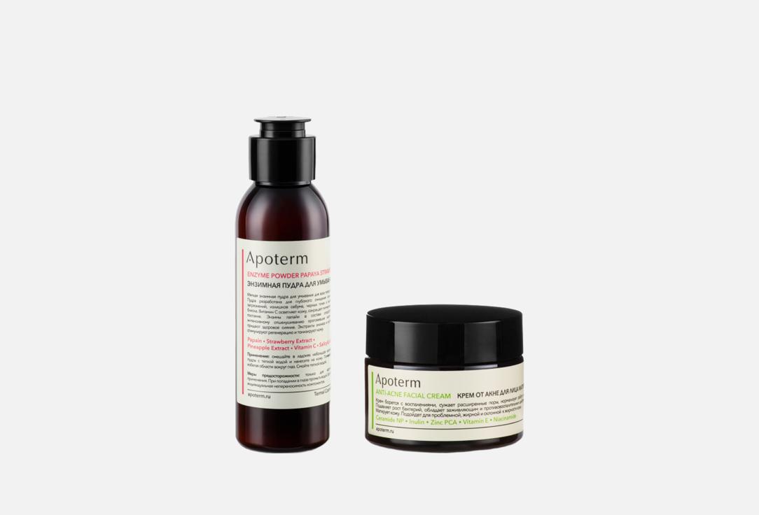 Изображение товара Набор для ухода за кожей лица Apoterm Enzyme powder & anti-acne cream