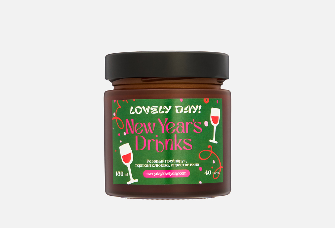 

Ароматическая свеча LOVELY DAY!, New Year's Drinks 180 мл
