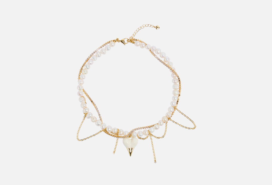 

Колье LIKOE, Из натурального жемчуга с подвеской в виде сердца 1 шт