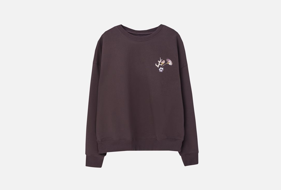 Изображение товара Женский коричневый свитшот оверсайз из хлопка Mark Formelle