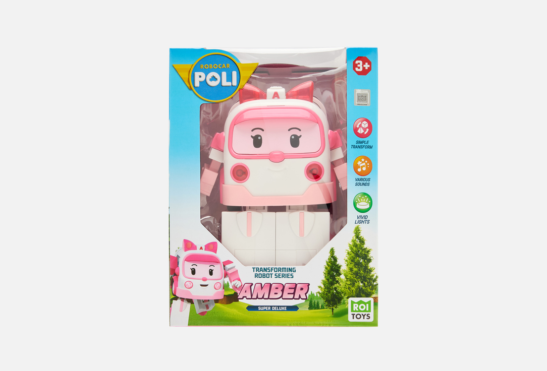 

Трансформер со световыми эффектами ROBOCAR POLI, Большой, Эмбер