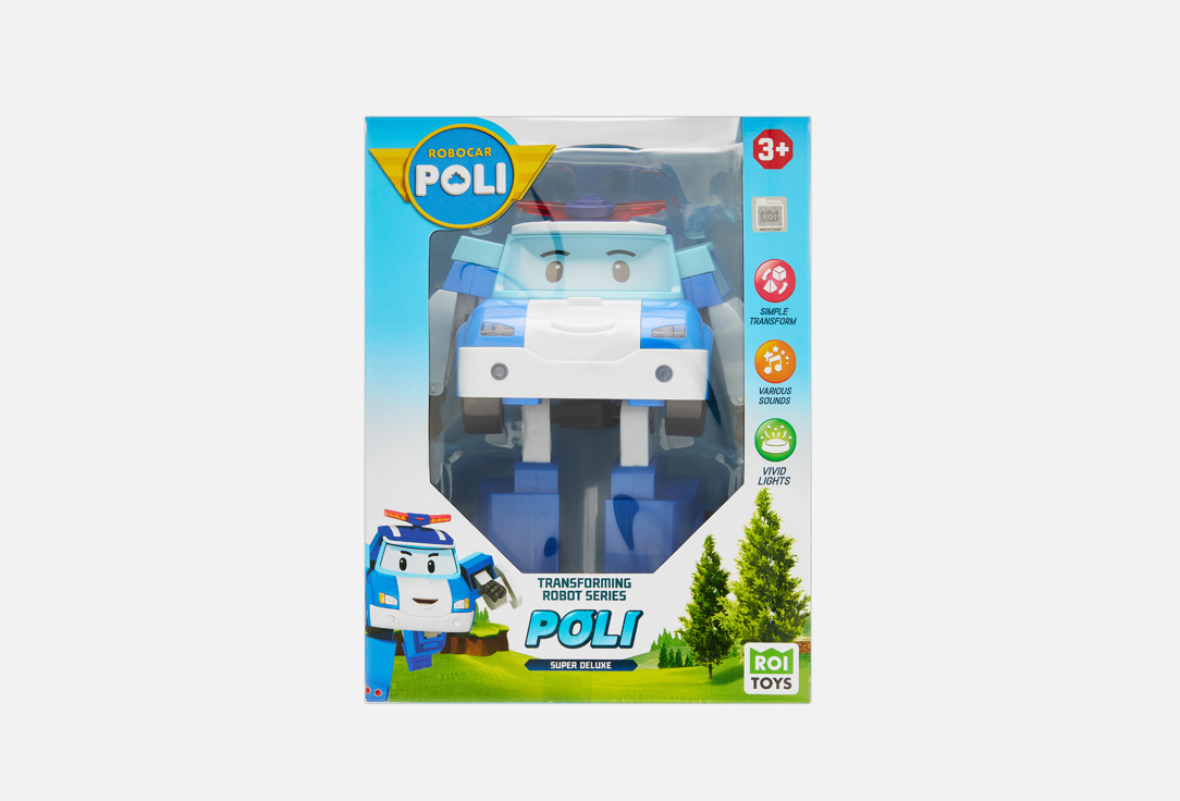 

Трансформер со световыми эффектами ROBOCAR POLI, Большой, Поли