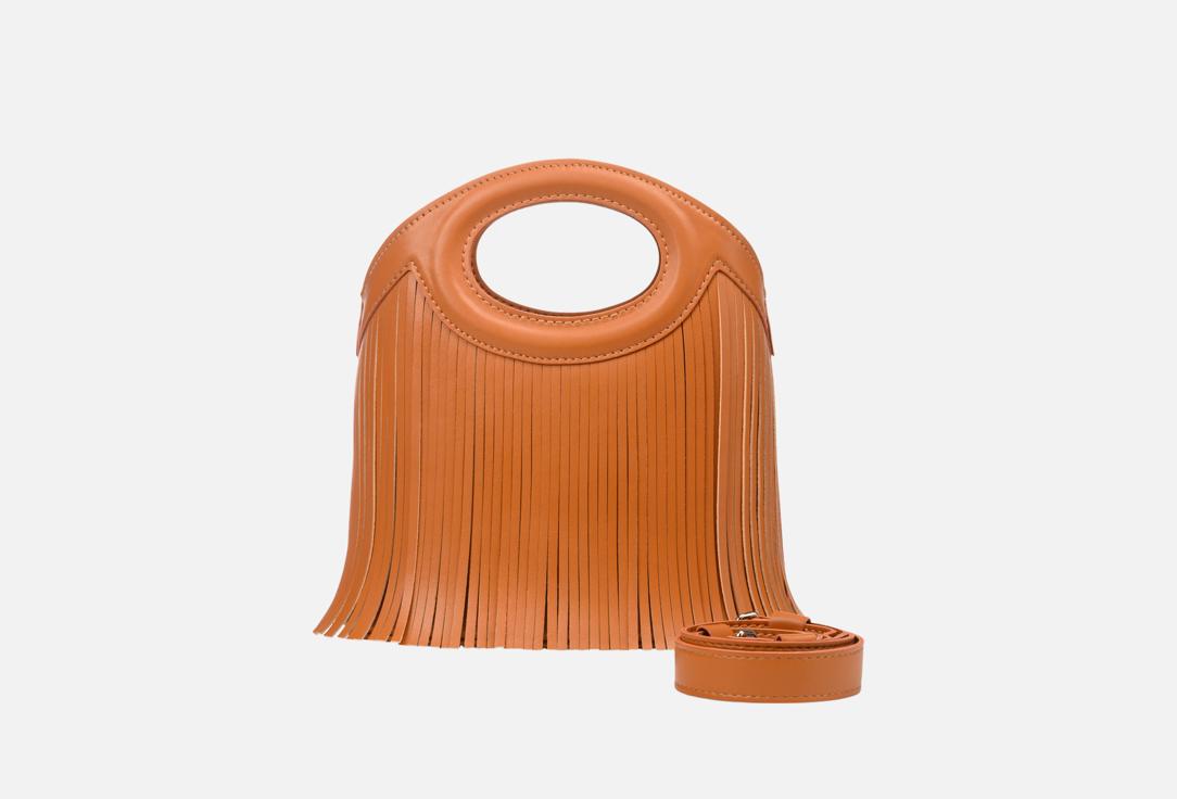 Изображение товара Кожаная сумка на плечо Boxxy Shebby 3043 с бахромой и регулируемым ремнем