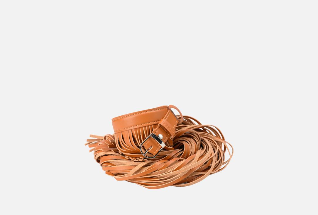 Изображение товара Пояс Boxxy горчичный с бахромой для женщин