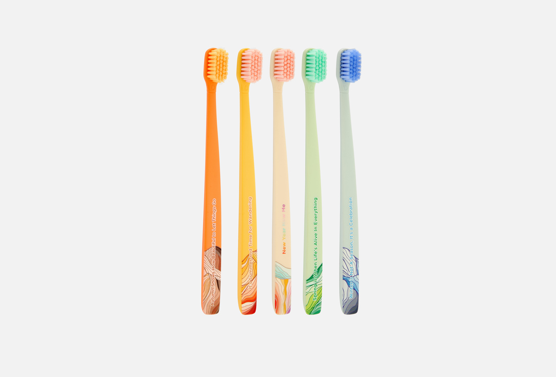 

Набор зубных щеток средней жесткости FLIPPER, Мультиколор, TWIGO 365 5 шт