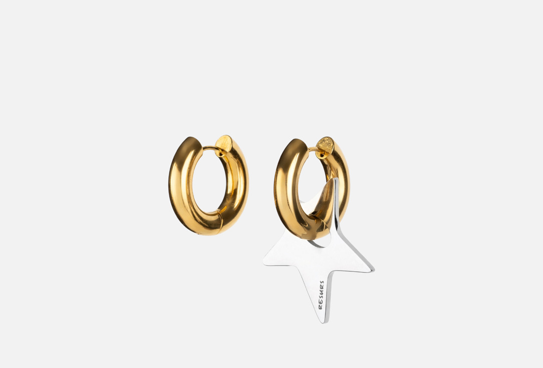 Изображение товара Серьги Ресурс со звездой BICOLOR