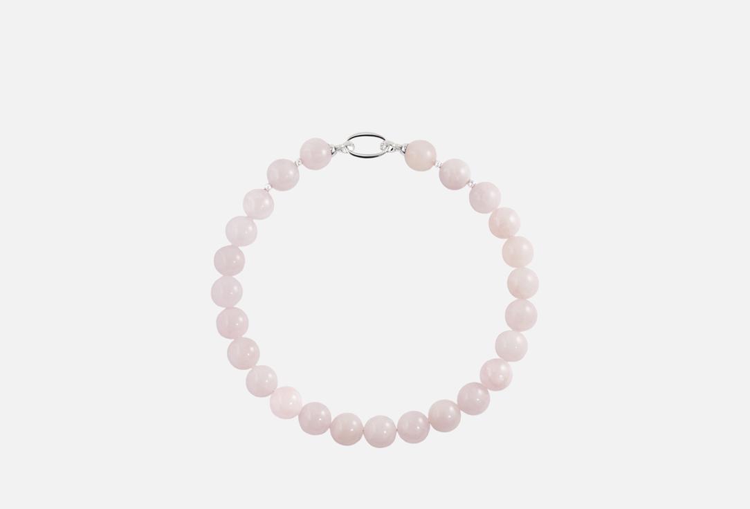 Изображение товара Бусы Alerie-Accessories Forever Rose из розового кварца 45 см с серебристой застежкой