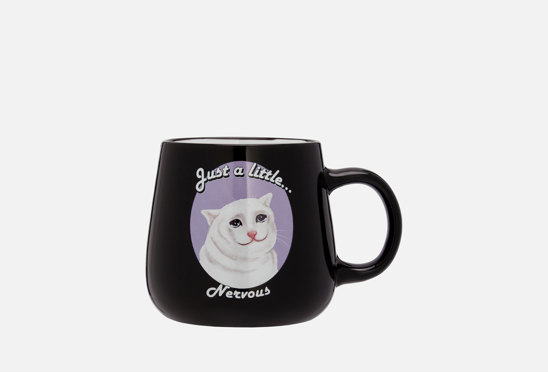 Изображение товара Керамическая кружка Just a little Zakka с изображением грустного котика и юмористической надписью