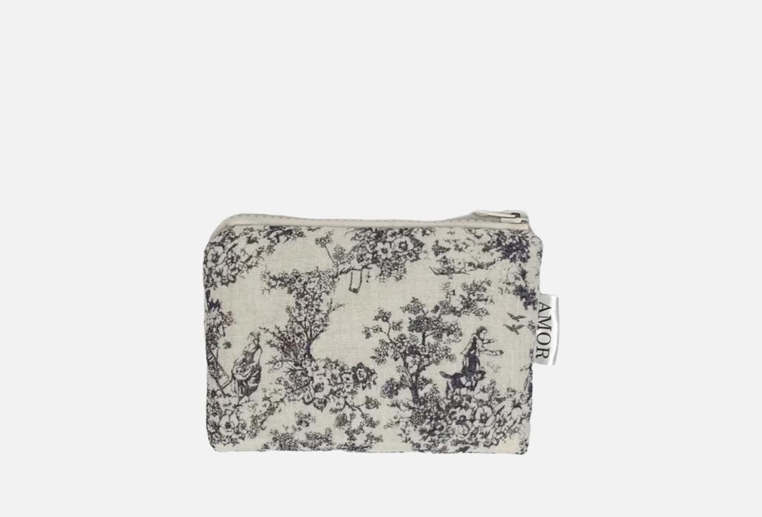 Изображение товара Мини-косметичка AMOR голубая мягкая компактная для хранения мелочей