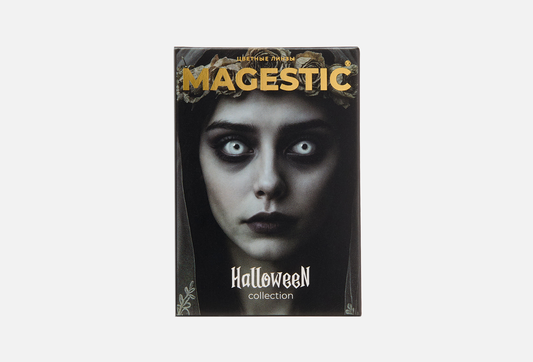 Изображение товара Цветные карнавальные контактные линзы MAGESTIC BURTON'S white для косплея и праздников