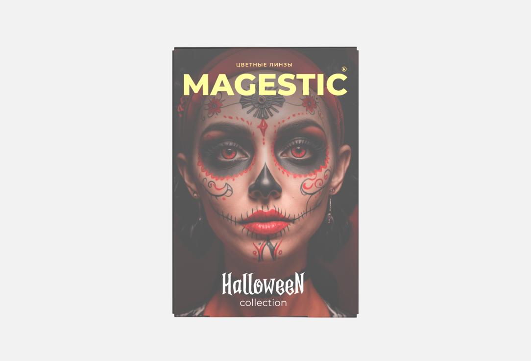 

Цветные контактные линзы MAGESTIC, Santa Muerte red 0.00 оптическая сила