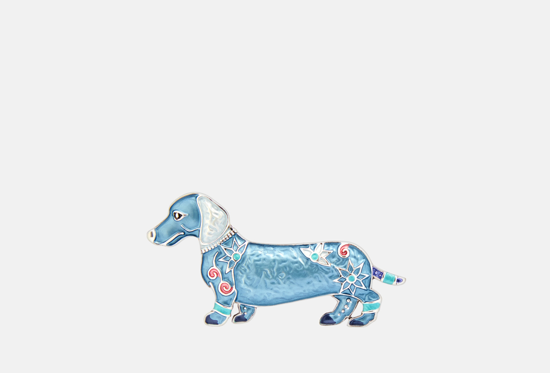 Изображение товара Брошь Такса Shadore из гипоаллергенного сплава с эмалью магнитная застежка