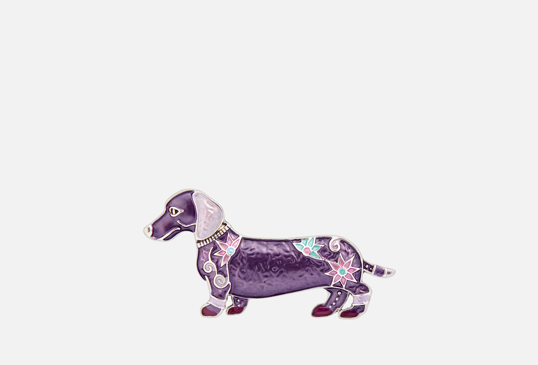 Изображение товара Брошь Shadore Такса из гипоаллергенного сплава с эмалью и магнитной застежкой