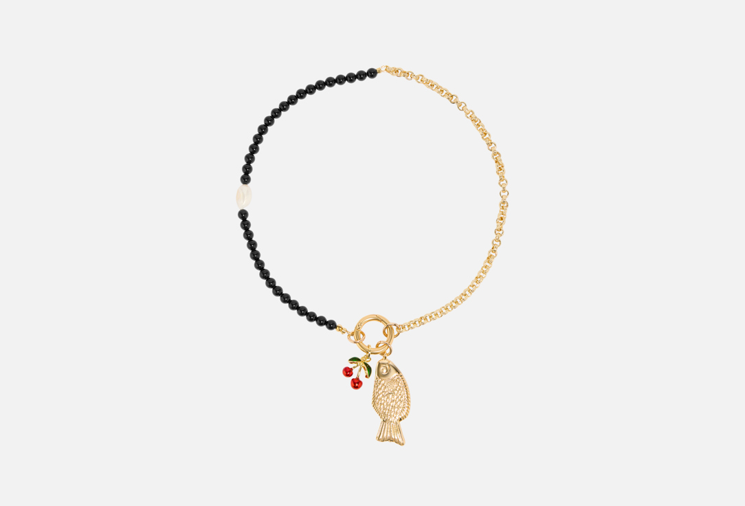 Изображение товара Колье Sweet Honey Jewelry scarlet catch с подвесками вишни и рыбы