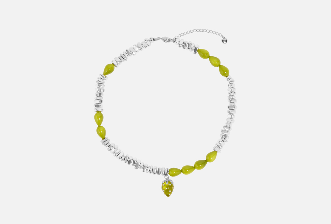 Изображение товара Колье Sweet Honey Jewelry olive с гематитом и жемчугом Майорка