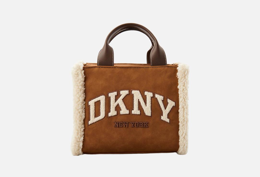 Изображение товара Практичная женская сумка тоут DKNY HADLEE из искусственной замши коричневого цвета