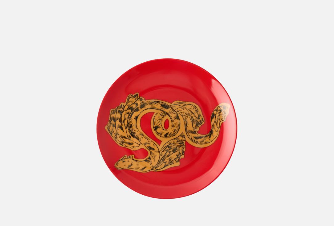 

Тарелка закусочная ХОХЛОМА Х АЛЕНА АХМАДУЛЛИНА, Принт, Золотые перья на красном, 21 см 21 см