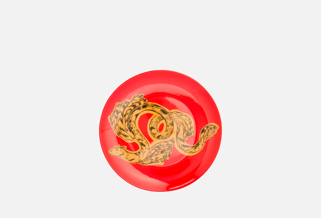 

Тарелка закусочная ХОХЛОМА Х АЛЕНА АХМАДУЛЛИНА, Принт, Золотые перья на красном, 21 см 21 см