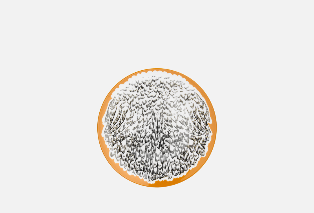 

Тарелка обеденная ХОХЛОМА Х АЛЕНА АХМАДУЛЛИНА, Принт, Перья на золоте, 26 см 26 см