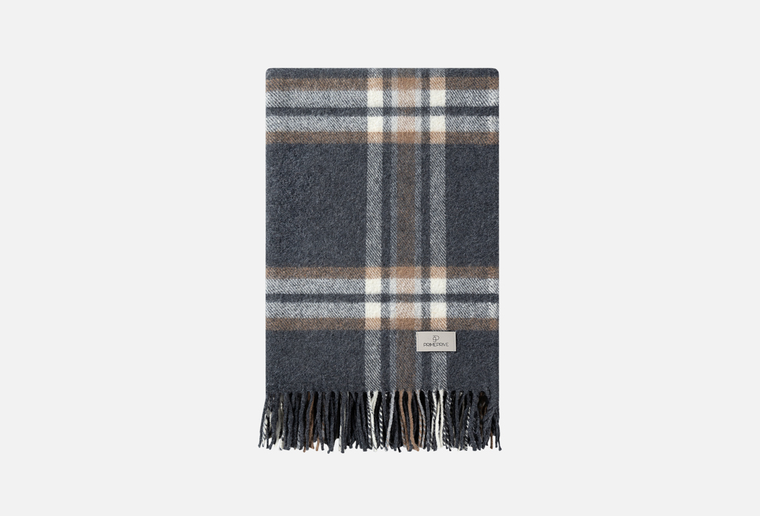 Изображение товара Шерстяной плед PRIME PRIVE 140x200 см Темно-серый для уюта и комфорта