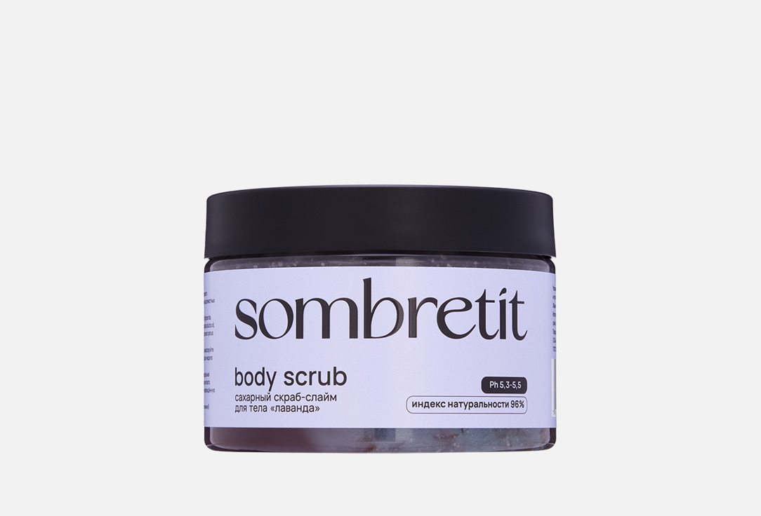 Изображение товара Сахарный скраб-слайм для тела Sombretit с ароматом лаванды 300 мл