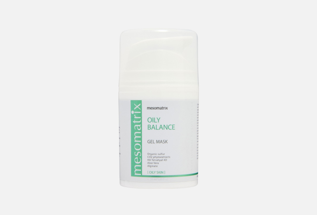 

Гель-маска для лица с биосерой MESOMATRIX, Oily balance gel mask 50 мл