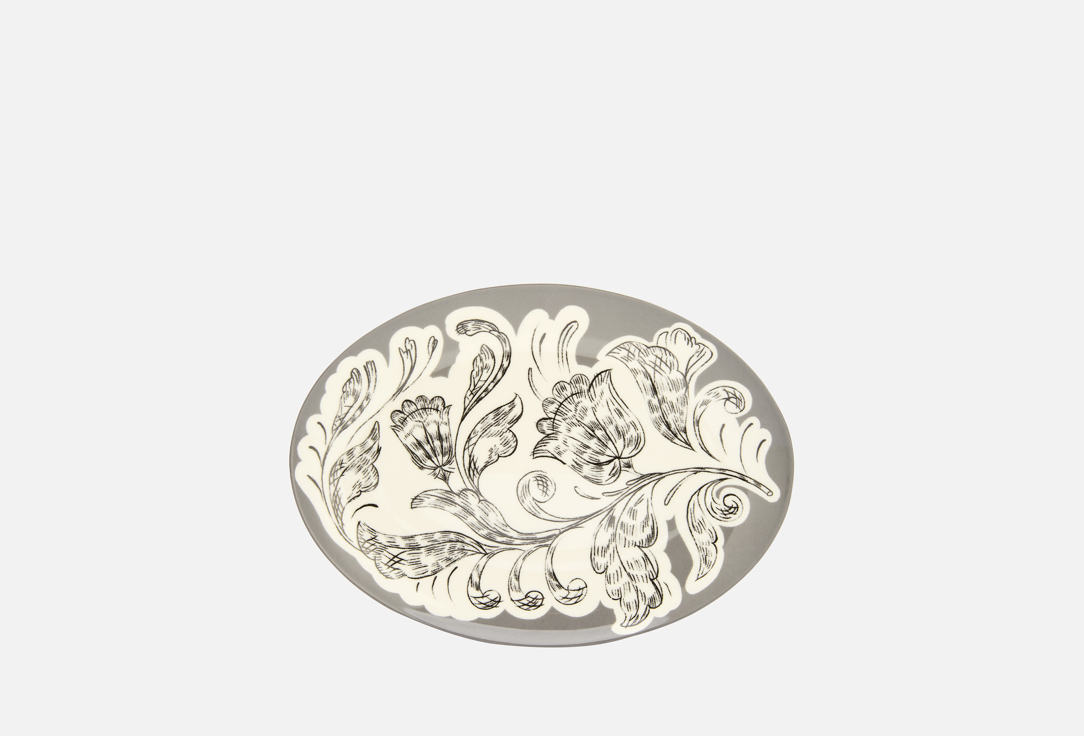 

Блюдо овальное ХОХЛОМА Х АЛЕНА АХМАДУЛЛИНА, Принт, Перья на сером, 26 см 26 см