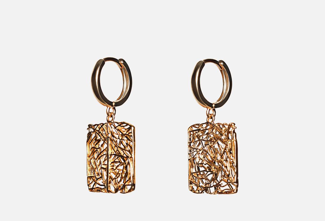 Изображение товара Серьги-трансформеры Hotei с ажурным квадратом