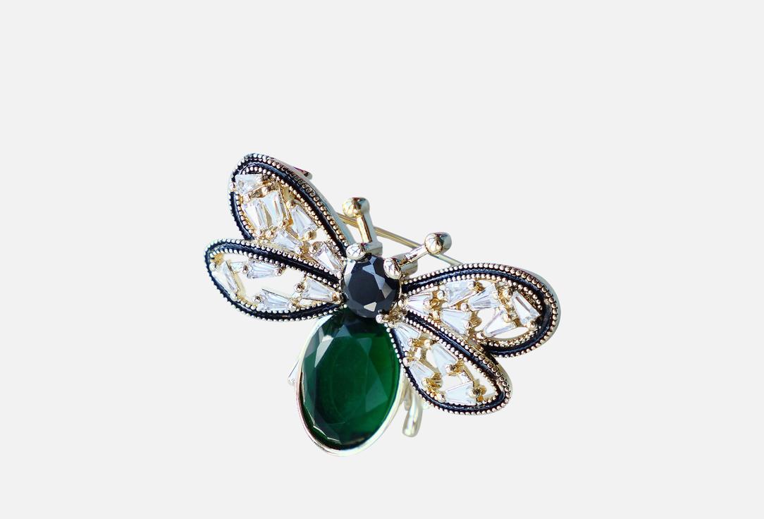 Изображение товара Брошь LITTLE MYSTERY Жук с фианитами и позолотой