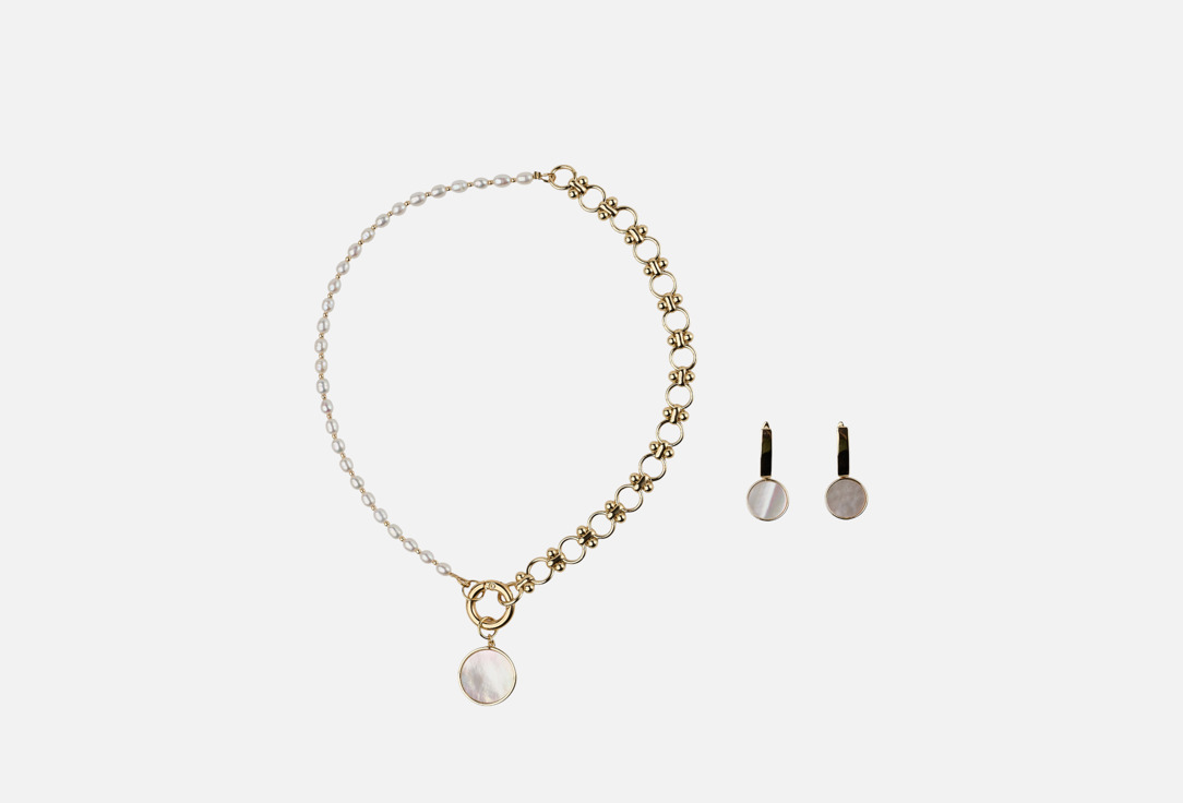 Изображение товара Набор украшений 19.stone из натурального жемчуга и перламутра