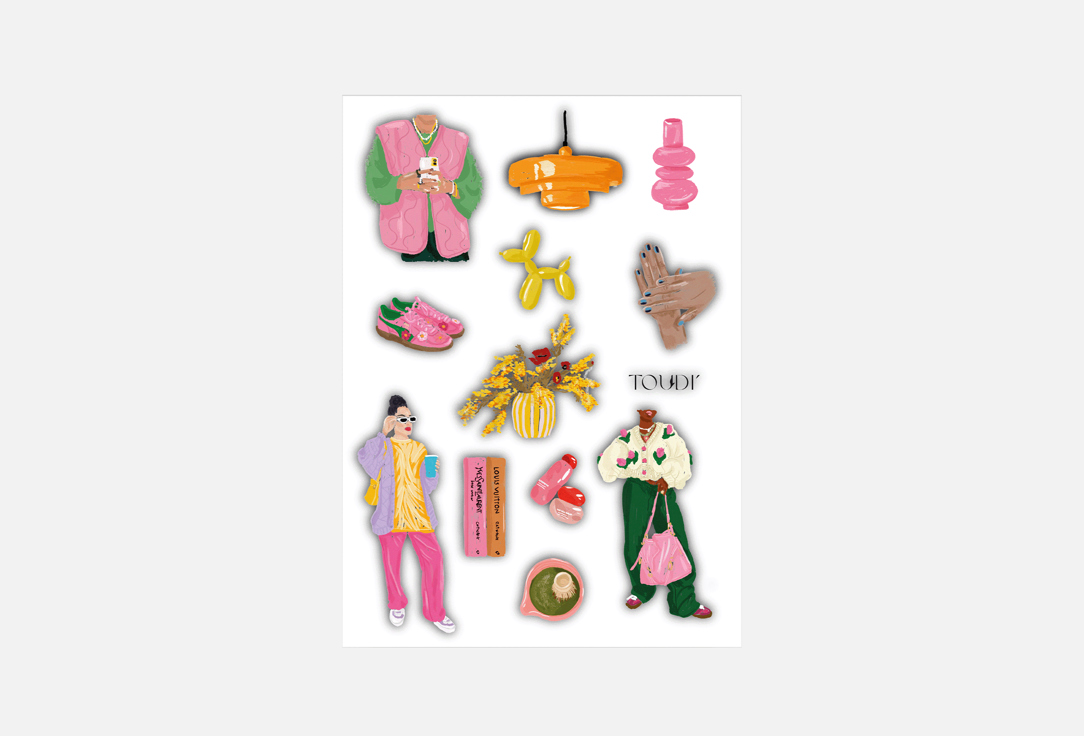 

Стикерпак TOUDI, Glam Girl №2 12 шт