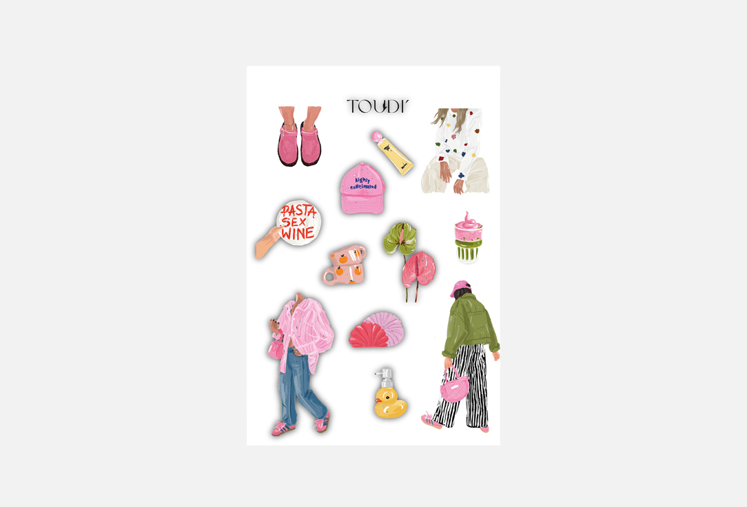 Изображение товара Стикерпак Glam Girl №1 для оформления блокнотов и планеров 12 шт