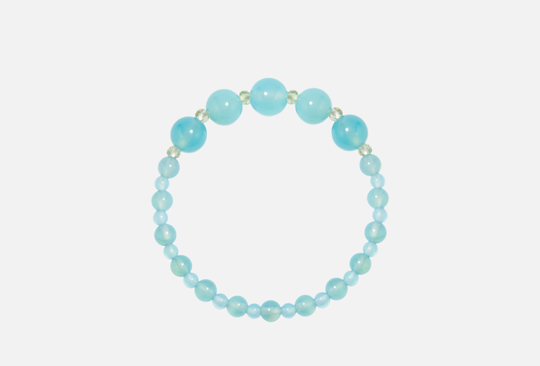 Изображение товара Браслет из натуральных камней D. Stone с халцедоном и цитрином 18-22 см