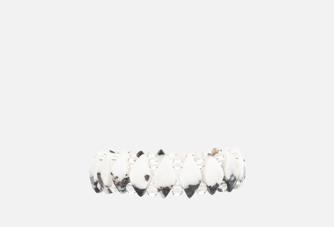 Изображение товара Краслет D. Stone из натуральных камней с зебра-джаспер и кристаллом, регулируемый