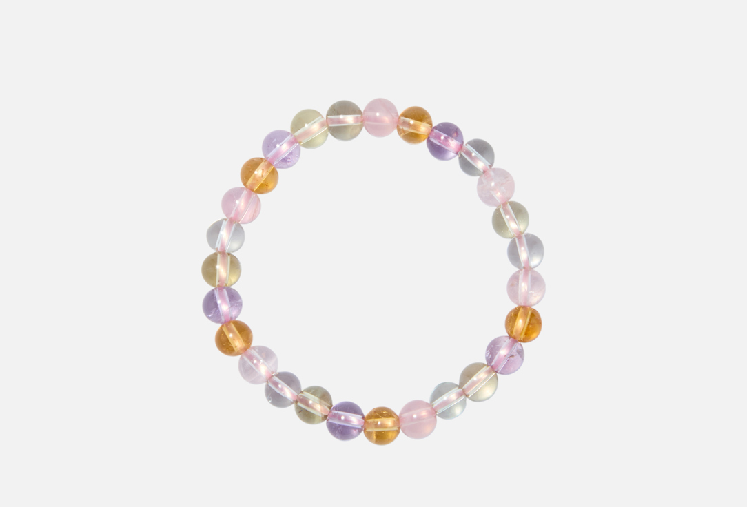 Изображение товара Браслет D.Stone Волшебство рассвета с розовым кварцем и аметистами