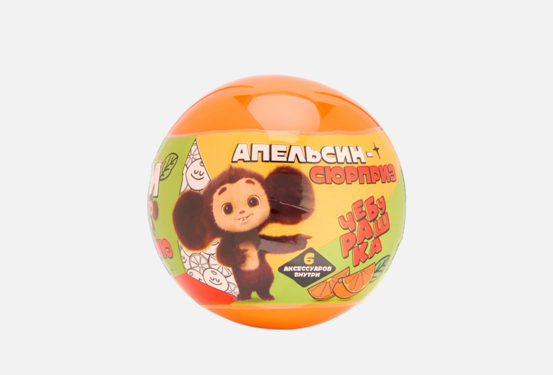

Капсула-сюрприз FUNKY TOYS, Мультиколор, Чебурашка, 6 см с 6 аксессуарами 1 шт