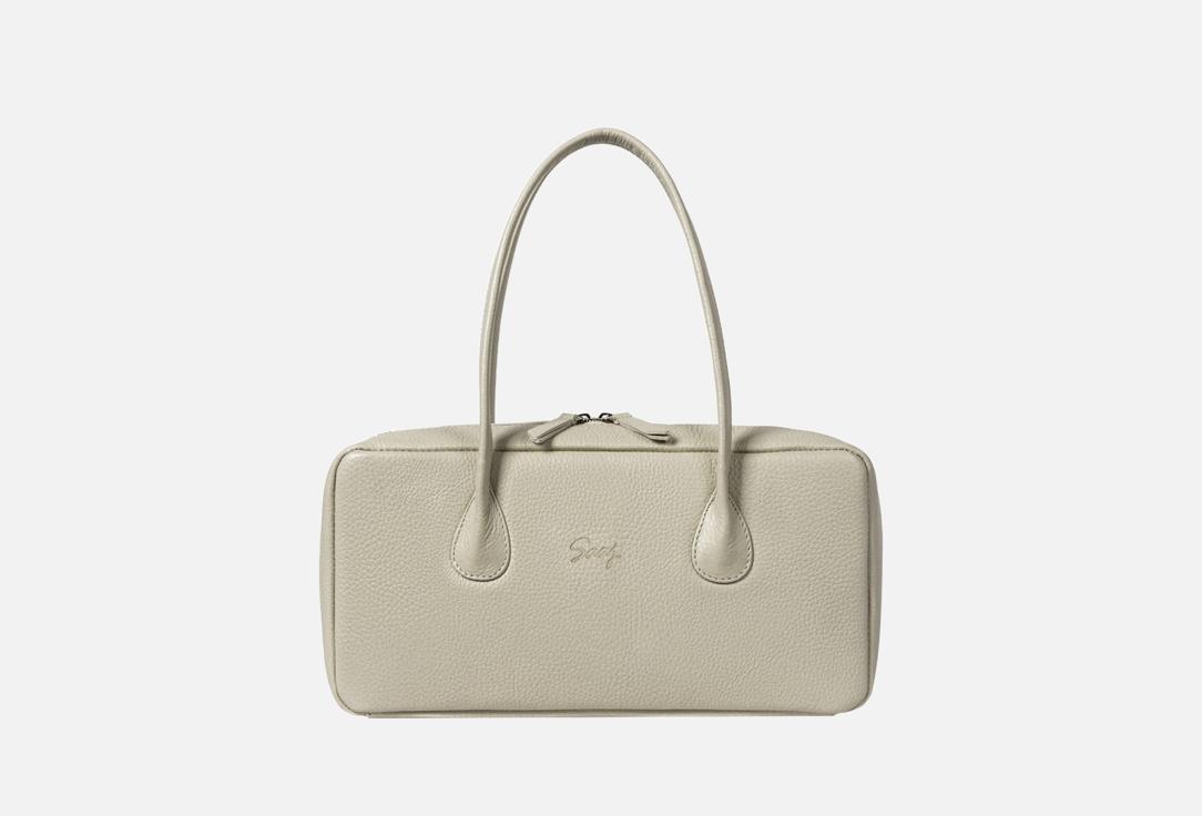 Изображение товара Кожаная сумка-багет SAAJ молочная