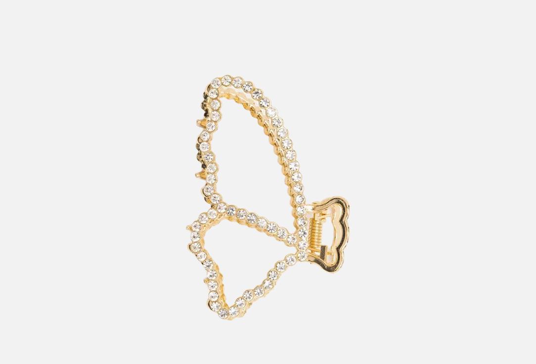 

Крабик для волос MARMALATO, Золотой, Бабочка со стразами 1 шт