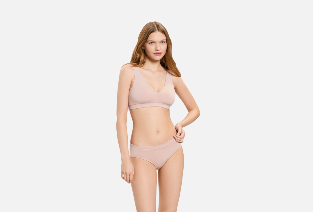 Изображение товара Трусы-хипстеры Monrie nude низкая посадка хлопок эластан женские