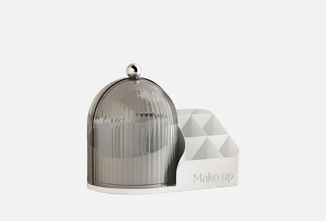 Изображение товара Органайзер для косметики и аксессуаров L.amore белый овальный 18,6х29,5х25 см